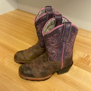 Kids Leather Top Cowboy Boots